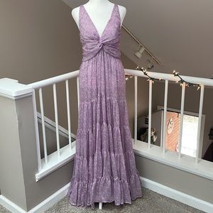 Sabina Musayev | Chamomile Maxi Dress in Lilac Ditsy - M